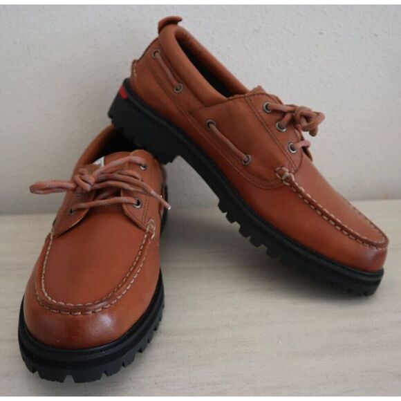 Sperry Top Sider STS24932 Men's Sz 9 Tan Unlined Lug 3-Eye Boat Shoes - Picture 16 of 16